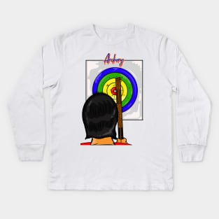 Archery Wanna be Kids Long Sleeve T-Shirt